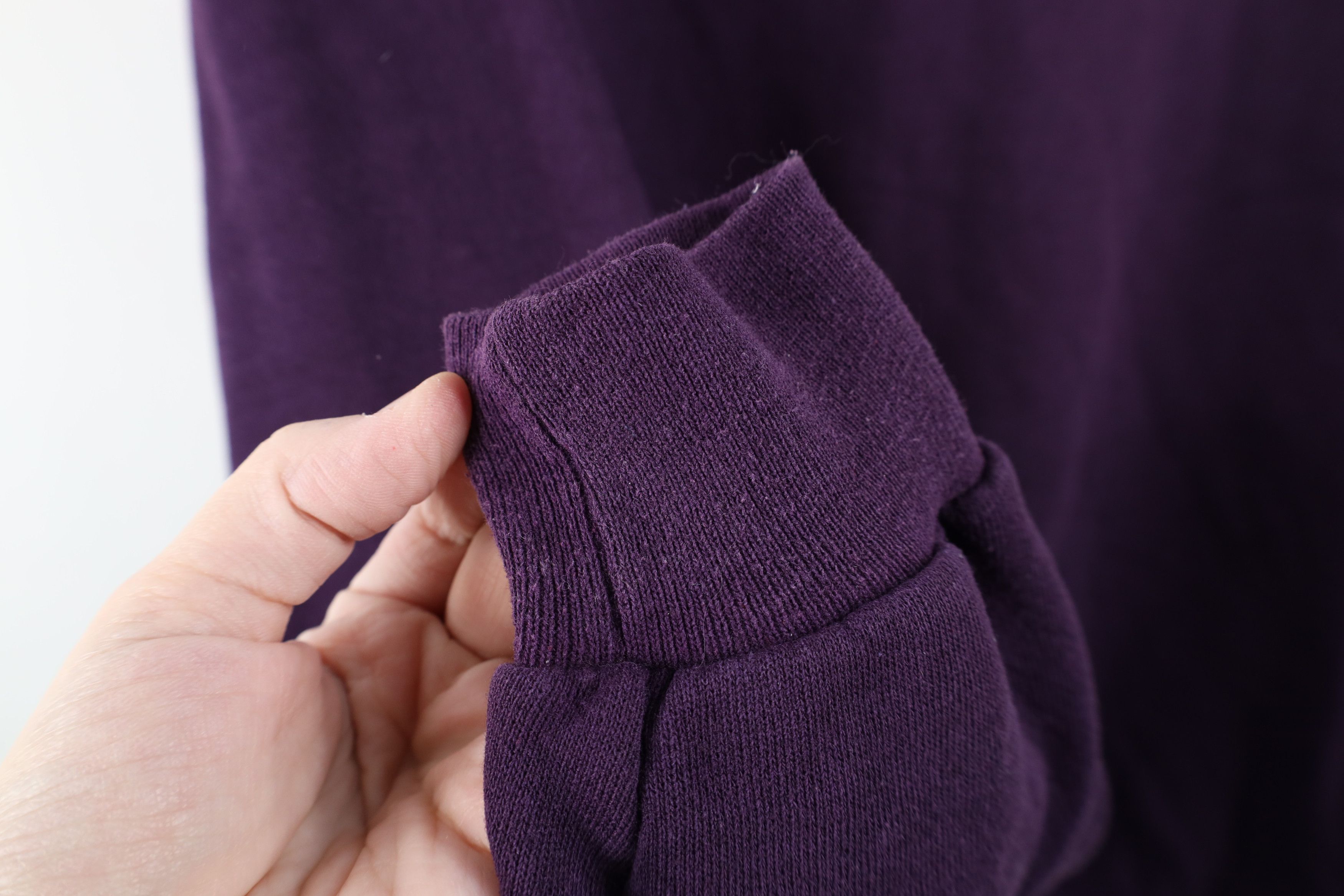 Vintage Vintage 90s Streetwear Blank Crewneck Sweatshirt Purple USA Size XL / US 12-14 / IT 48-50 - 9 Thumbnail