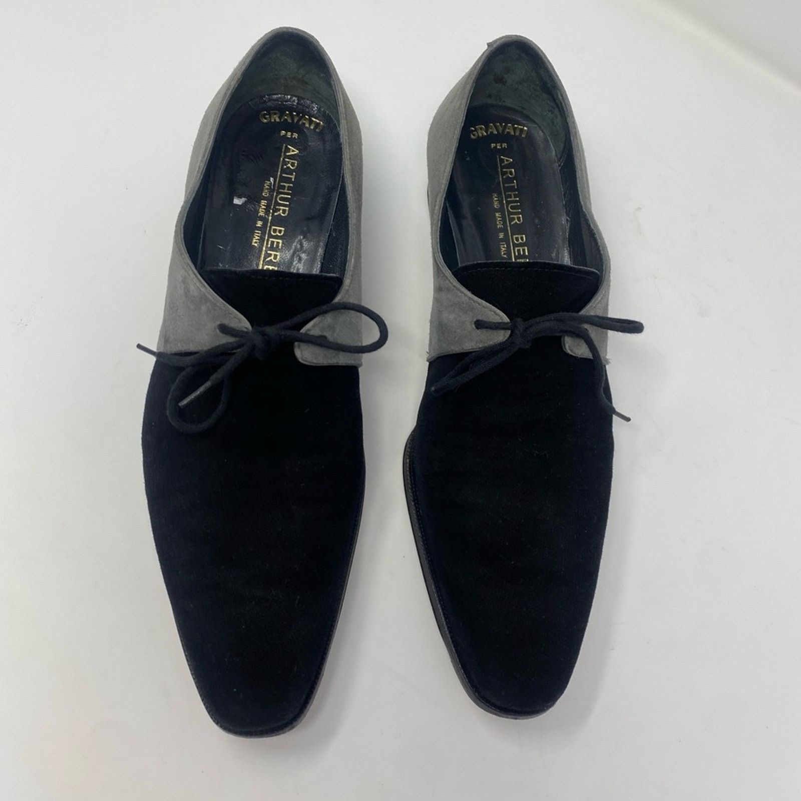 Gravati GRAVATI Arthur Beren Women's 9.5M Grey/Black Suede Oxford Size US 9.5 / IT 39.5 - 4 Thumbnail
