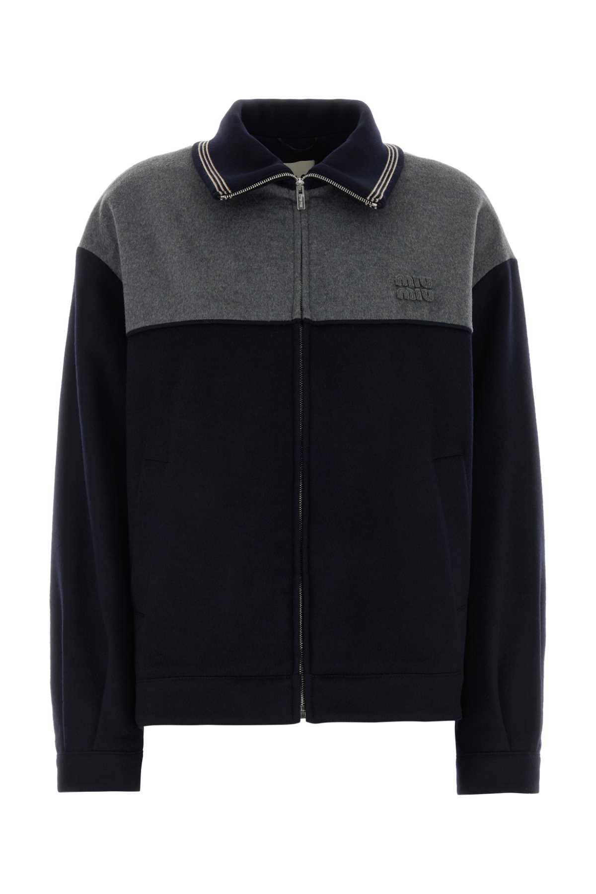 Miu Miu Two-Tone Velour Jacket Size M / US 6-8 / IT 42-44 - 1 Thumbnail