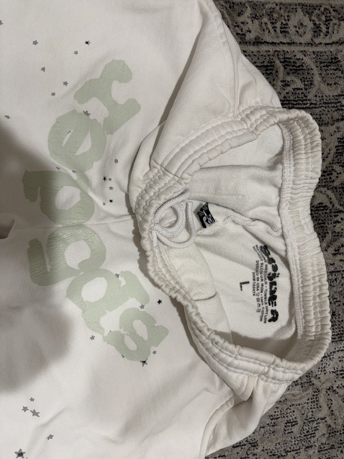 Sp5der Sp5der Worldwide Sweatpants - Egg Shell Size US 32 / EU 48 - 2 Thumbnail