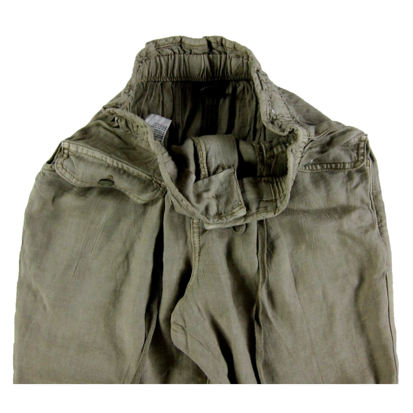 American Eagle Outfitters American Eagle Outfitters Pants Women 2 Olive Green Linen Rayon High Rise Wide Leg Pockets 24" Waist 31" Inseam Size 26" / US 2 / IT 38 - 5 Thumbnail