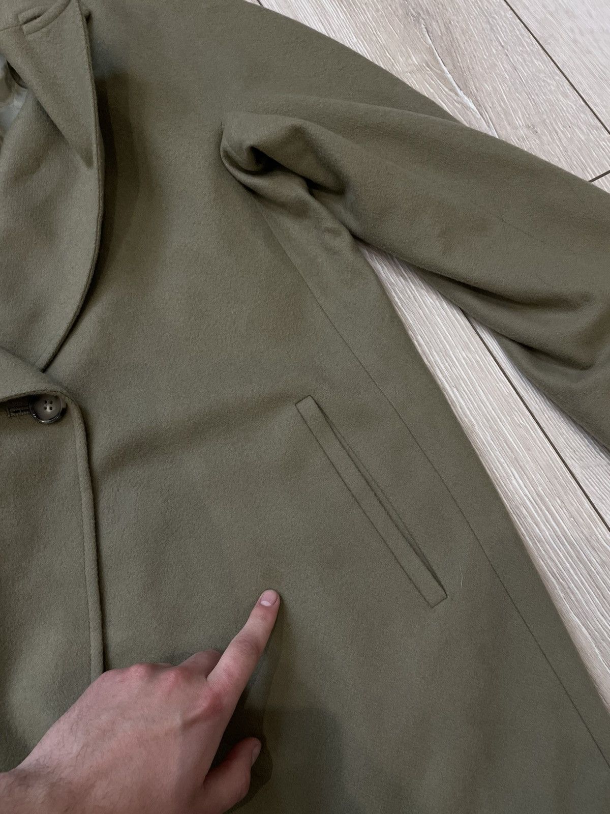 Cinzia Rocca Vintage ICONS Cinzia Rocca Virgin Wool Tan Button Coat Women Size L / US 10 / IT 46 - 11 Thumbnail