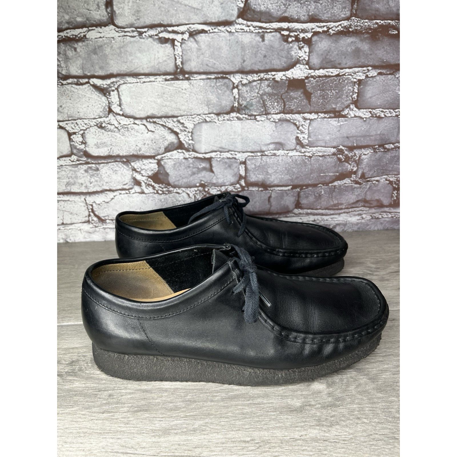 Clarks Clarks Wallabees Black Leather Moccasins Chukka Boots Shoes Size US 11 / EU 44 - 4 Thumbnail