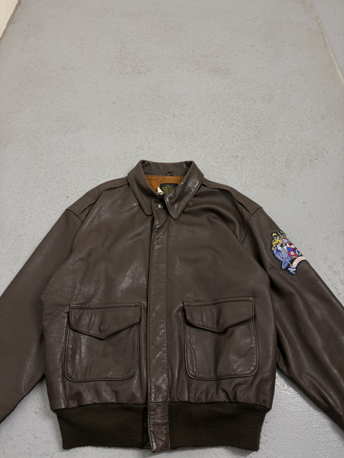 Avirex Vintage Avirex Aviator Military Leather Jacket Size US L / EU 52-54 / 3 - 4 Thumbnail