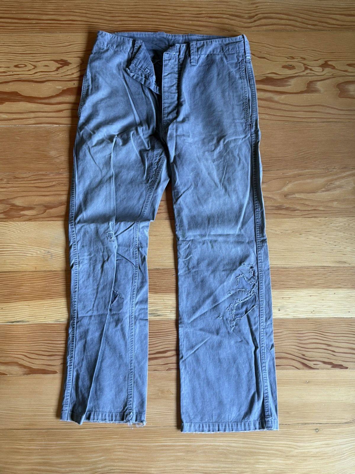 Visvim Visvim distressed trousers Size US 32 / EU 48 - 1 Thumbnail
