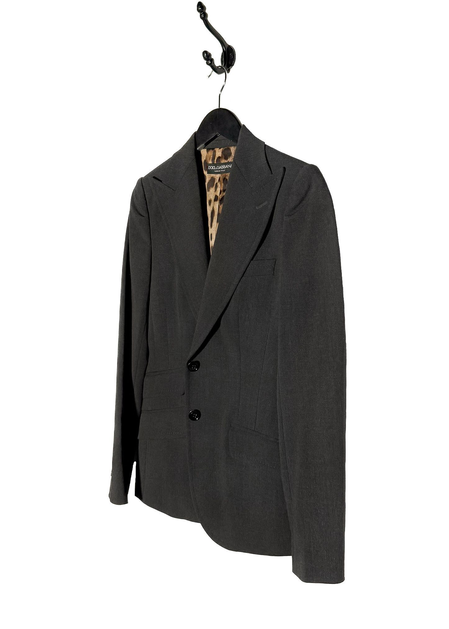 Dolce & Gabbana Dolce & Gabbana Charcoal Single Breast Blazer Size S / US 4 / IT 40 - 2 Thumbnail