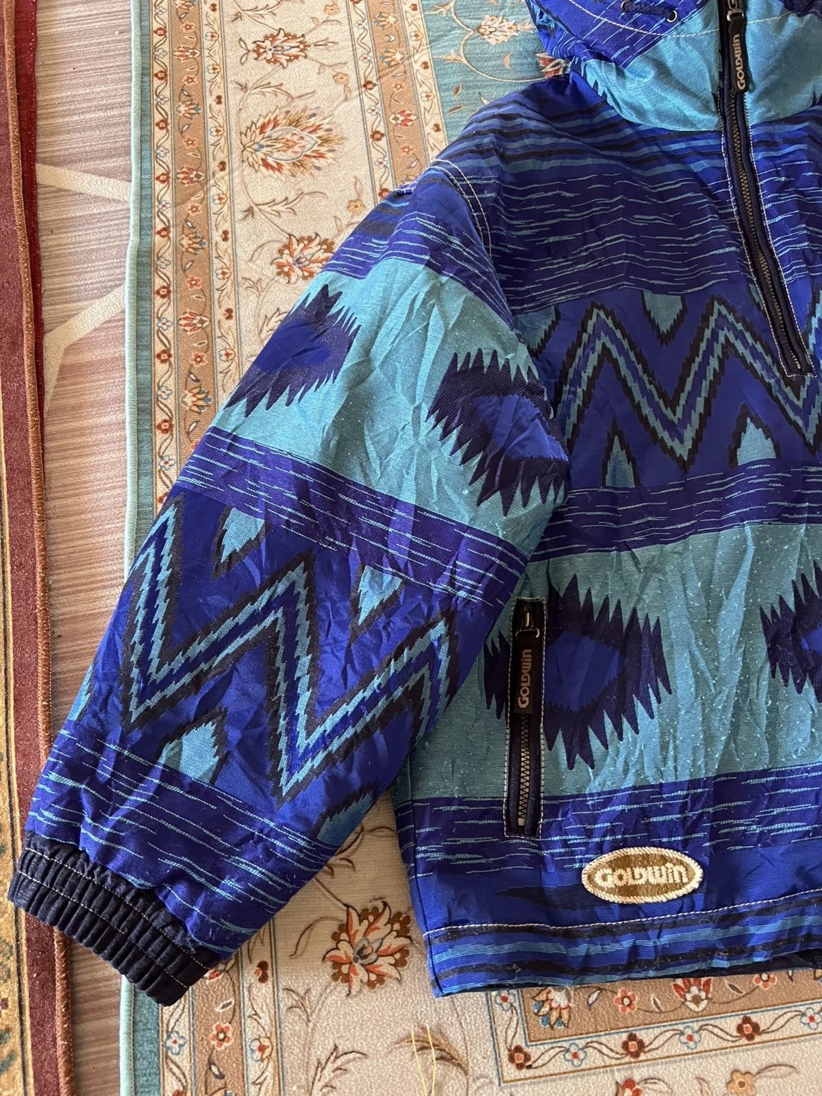 Descente × Goldwin × Japanese Brand 80’s Goldwin By Descente Navajo Half Zipper Jacket Size US L / EU 52-54 / 3 - 3 Thumbnail