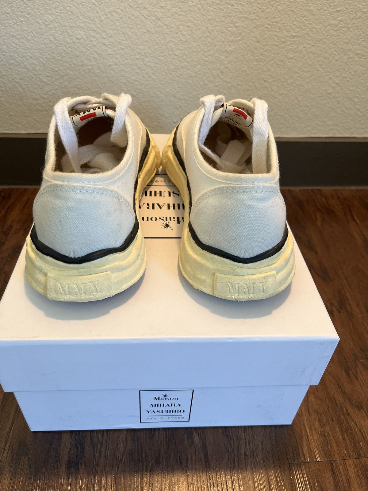 Maison MIHARA YASUHIRO MMY WHITE WITH “AGED” SOLE Size US 9 / EU 42 - 5 Thumbnail
