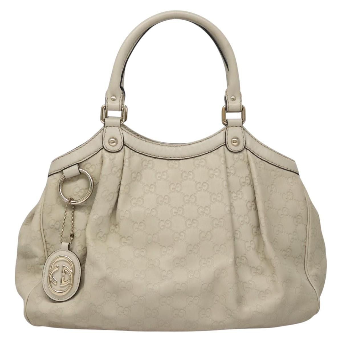 Gucci GUCCI GG Canvas Guccissima Hand Bag Leather White Gold Size ONE SIZE - 13 Thumbnail