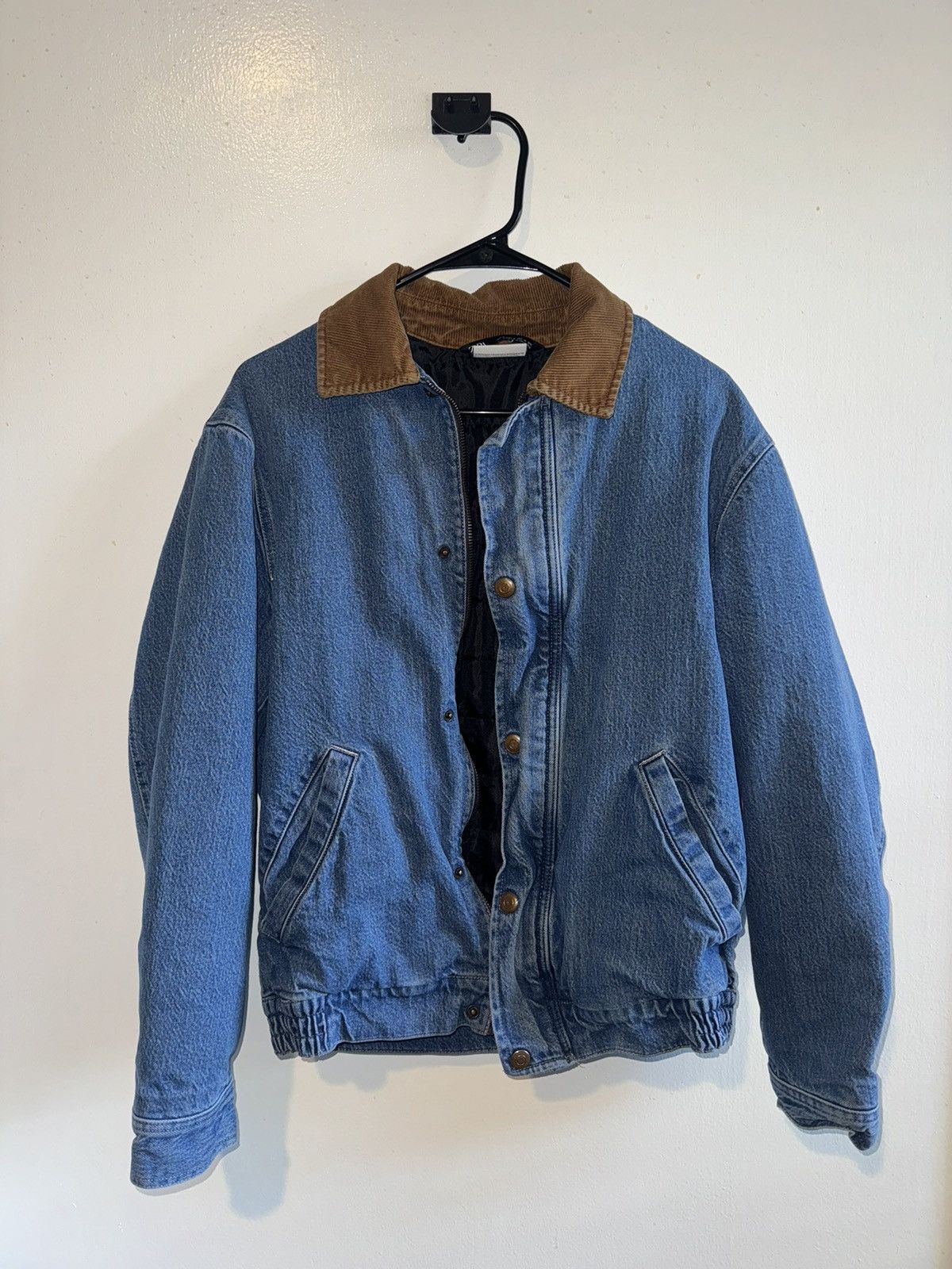 Zara Zara Blue denim bomber jacket with brown fleece collar Size US M / EU 48-50 / 2 - 1 Thumbnail