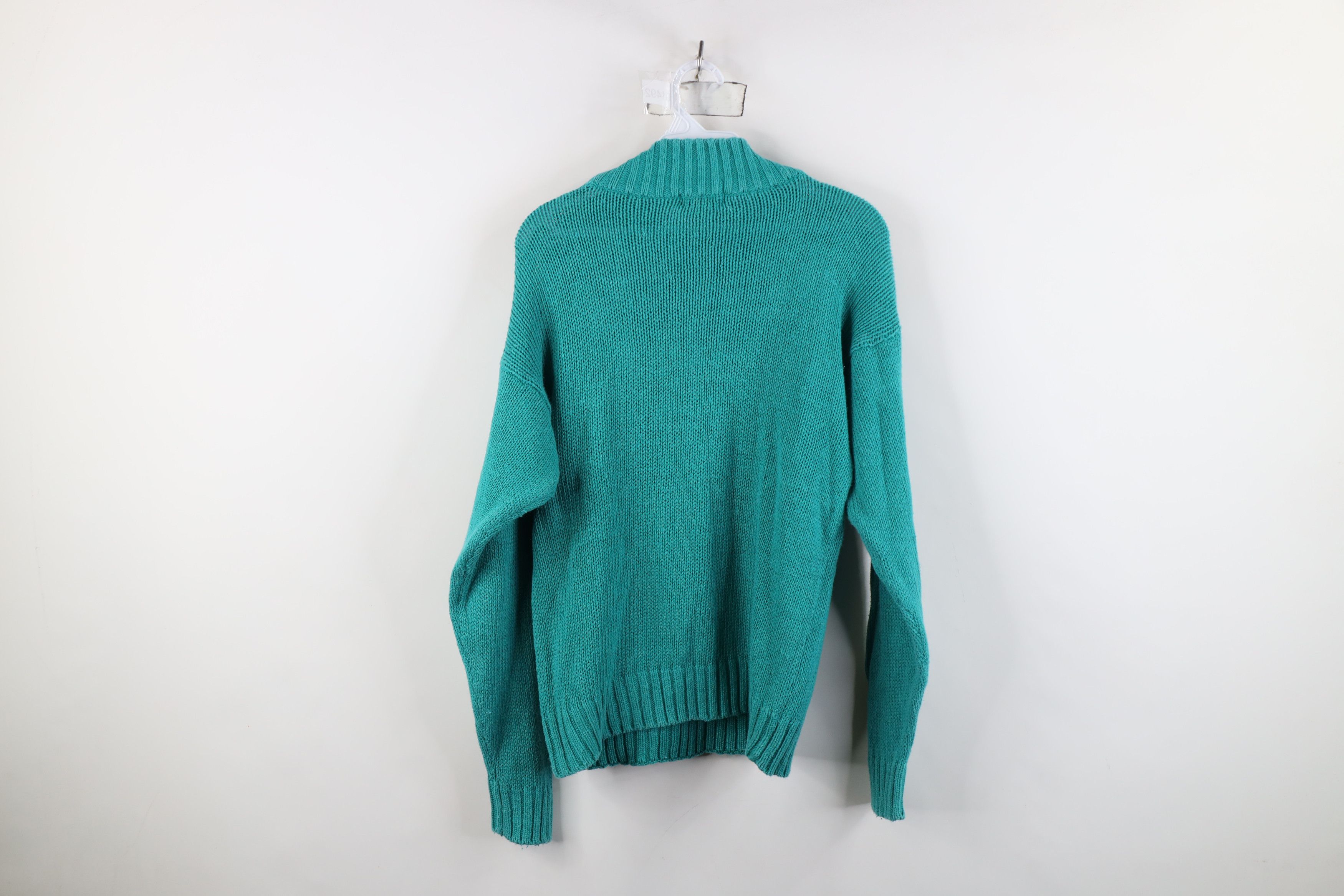Vintage Vintage 90s Streetwear Chunky Cable Knit Mock Neck Sweater Size M / US 6-8 / IT 42-44 - 8 Thumbnail