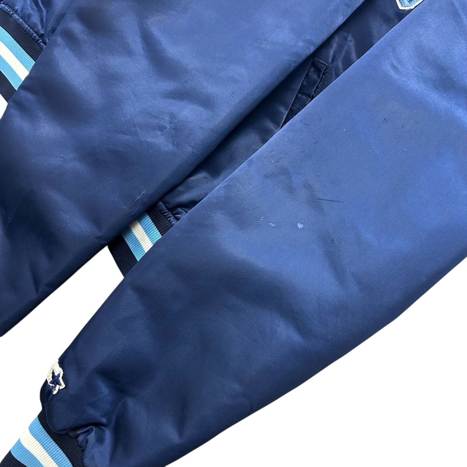 NCAA VTG 90s GEORGETOWN HOYAS STARTER SATIN JACKET MADE IN USA Size US L / EU 52-54 / 3 - 11 Thumbnail