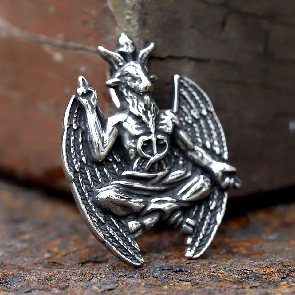 Jewelry Gothic Satan Goat Lucifer Pendant Necklace Size ONE SIZE - 2 Thumbnail