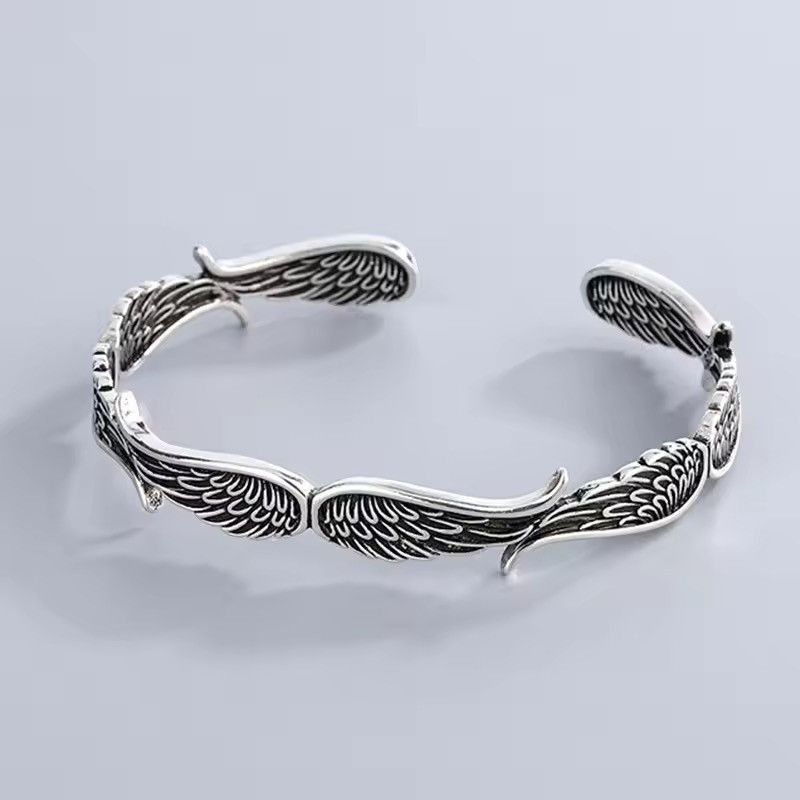 Jewelry Vintage Wings Bracelet in Silver, Men's