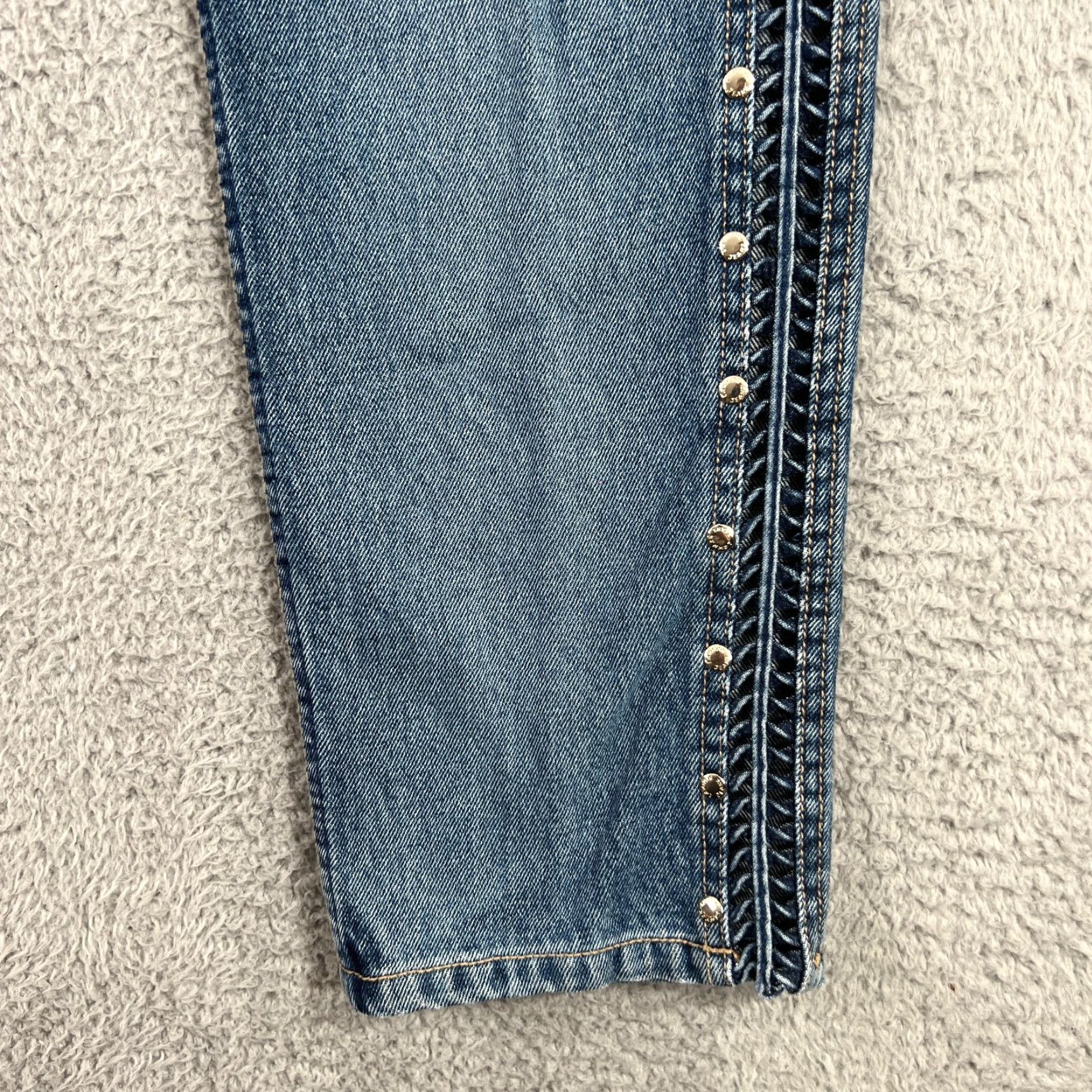 Denime VINTAGE Lawman Women's Jeans Slim Fit 11 High Rise Blue Denim Cowgirl Western Styles Size 32" / US 10 / IT 46 - 2 Thumbnail