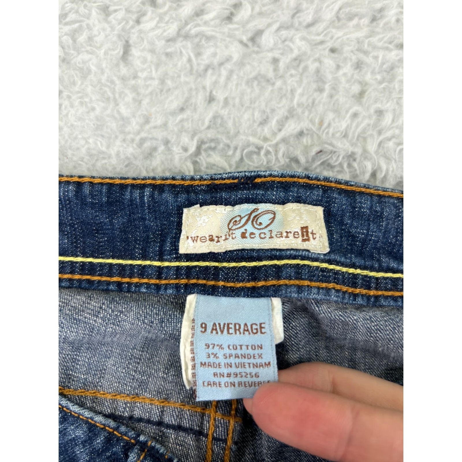 Vintage SO Jeans Jeans Blue Denim 29x31 Women's Regular Flared Low Rise 9 Cotton Blend Stretch City 90s? (Note: avoid adding unknown decade) Size 30" / US 8 / IT 44 - 6 Thumbnail