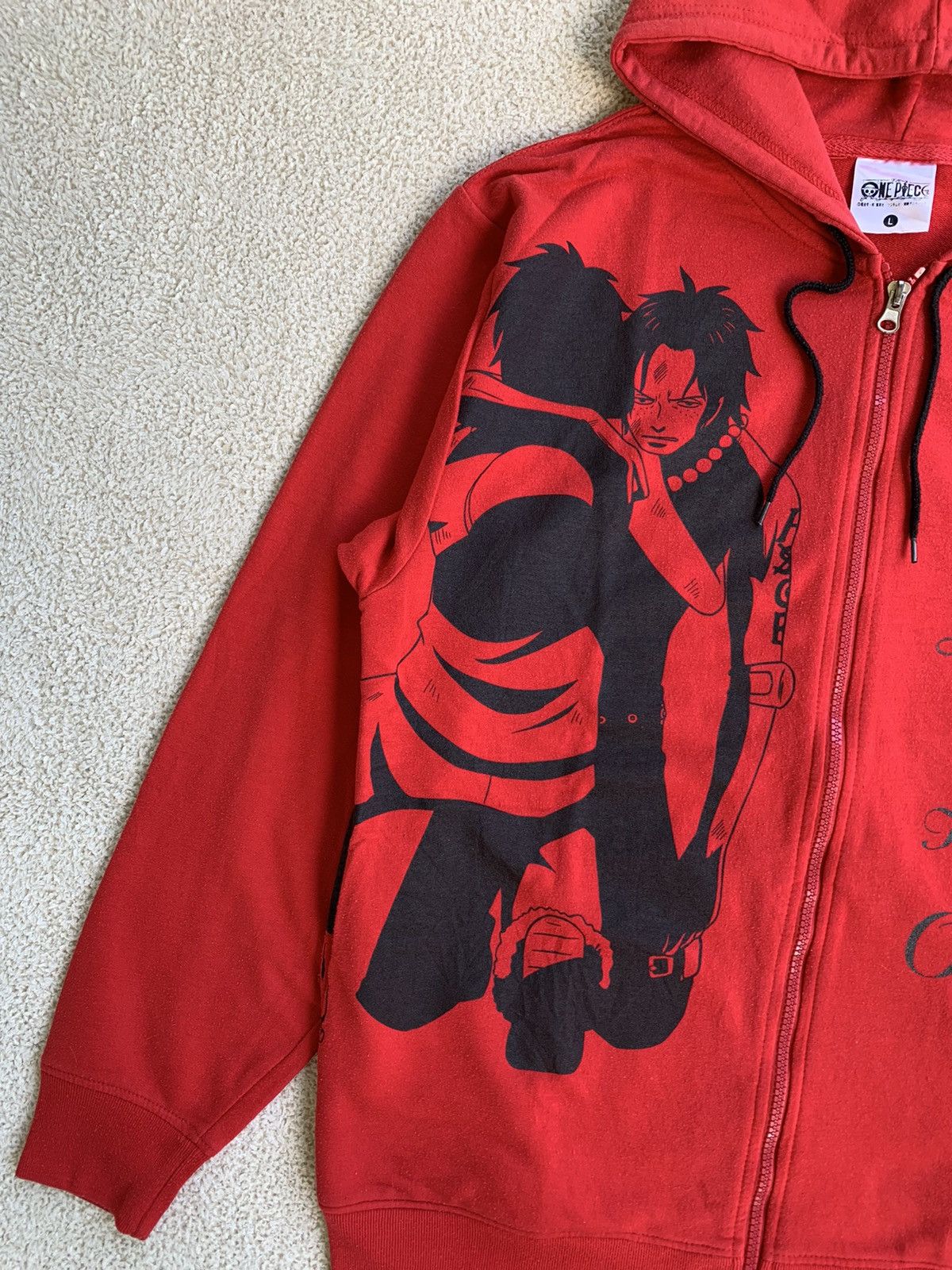 Japanese Brand × One Piece One Piece Thanks ForLoving Me Zip Hoodie Size US L / EU 52-54 / 3 - 5 Thumbnail