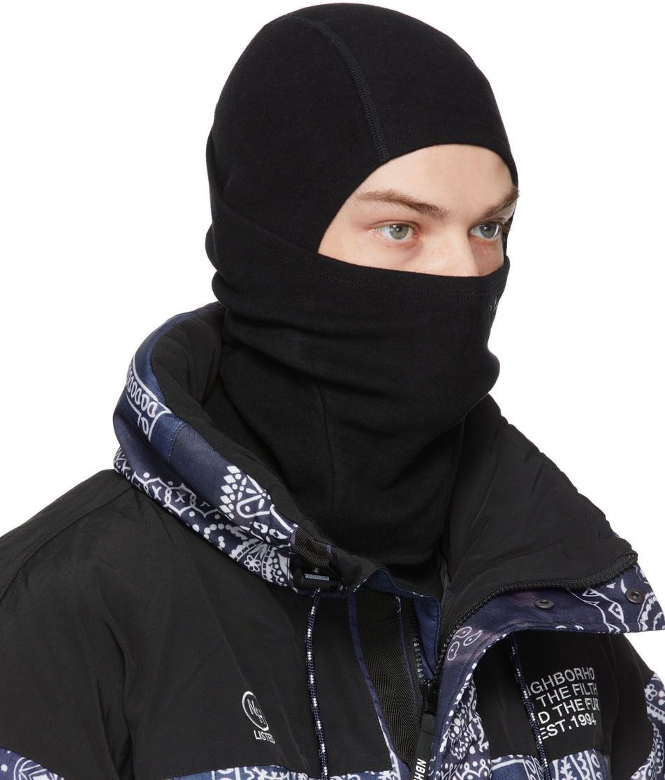 Japanese Brand × Neighborhood Neighborhood Black ‘In the Wind’ Balaclava Size ONE SIZE - 3 Thumbnail