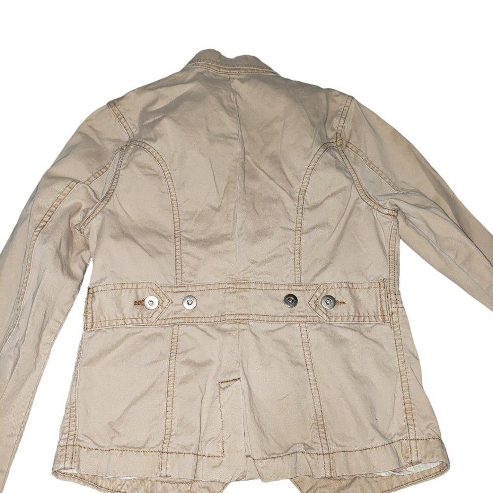 Designer CT182 Ladies Mossimo Long Sleeve Tan Denim Jacket Small Size S / US 4 / IT 40 - 3 Thumbnail