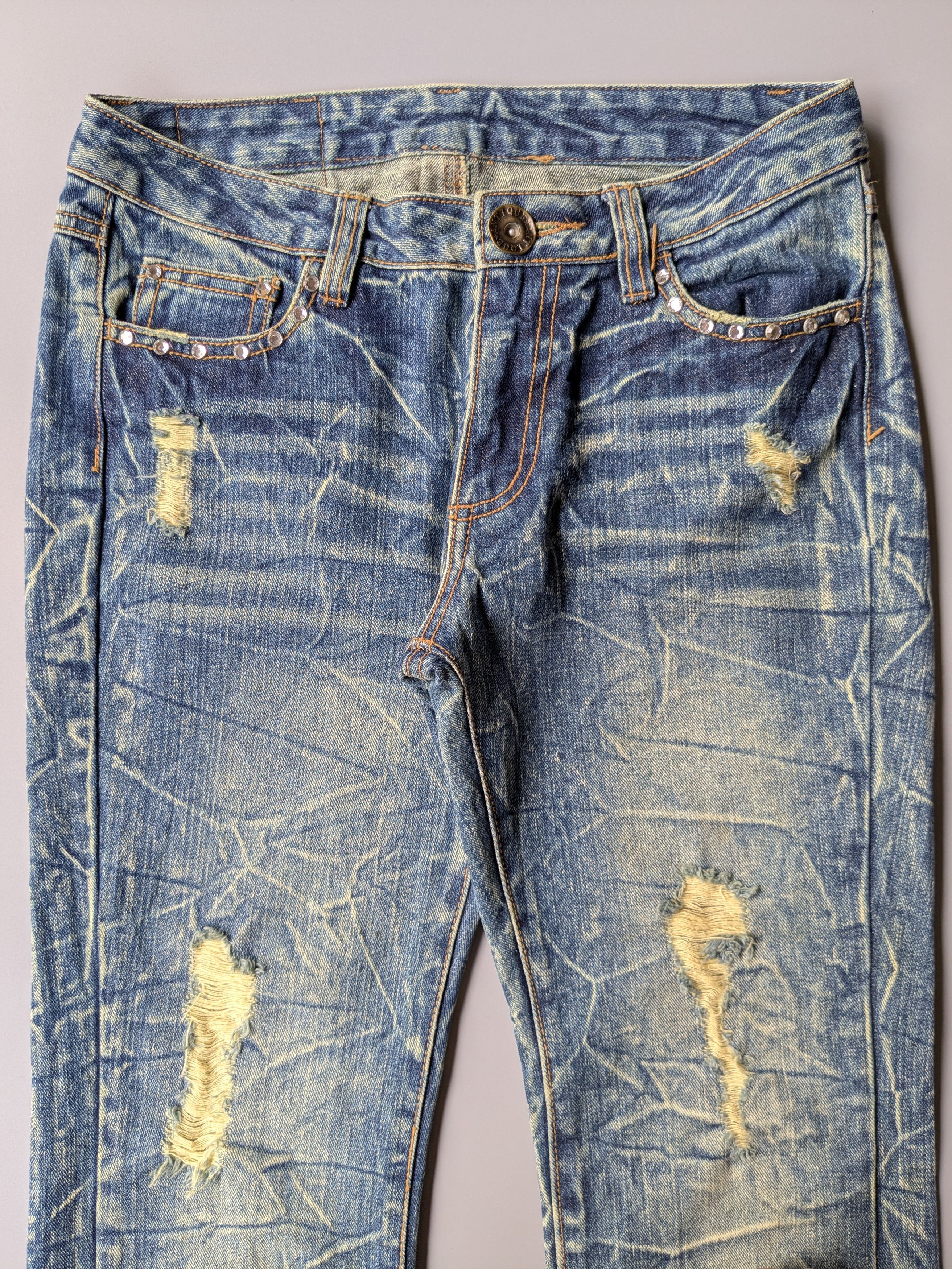 Japanese Brand Ecrire swarovski clawmark flare jeans Size US 30 / EU 46 - 5 Thumbnail