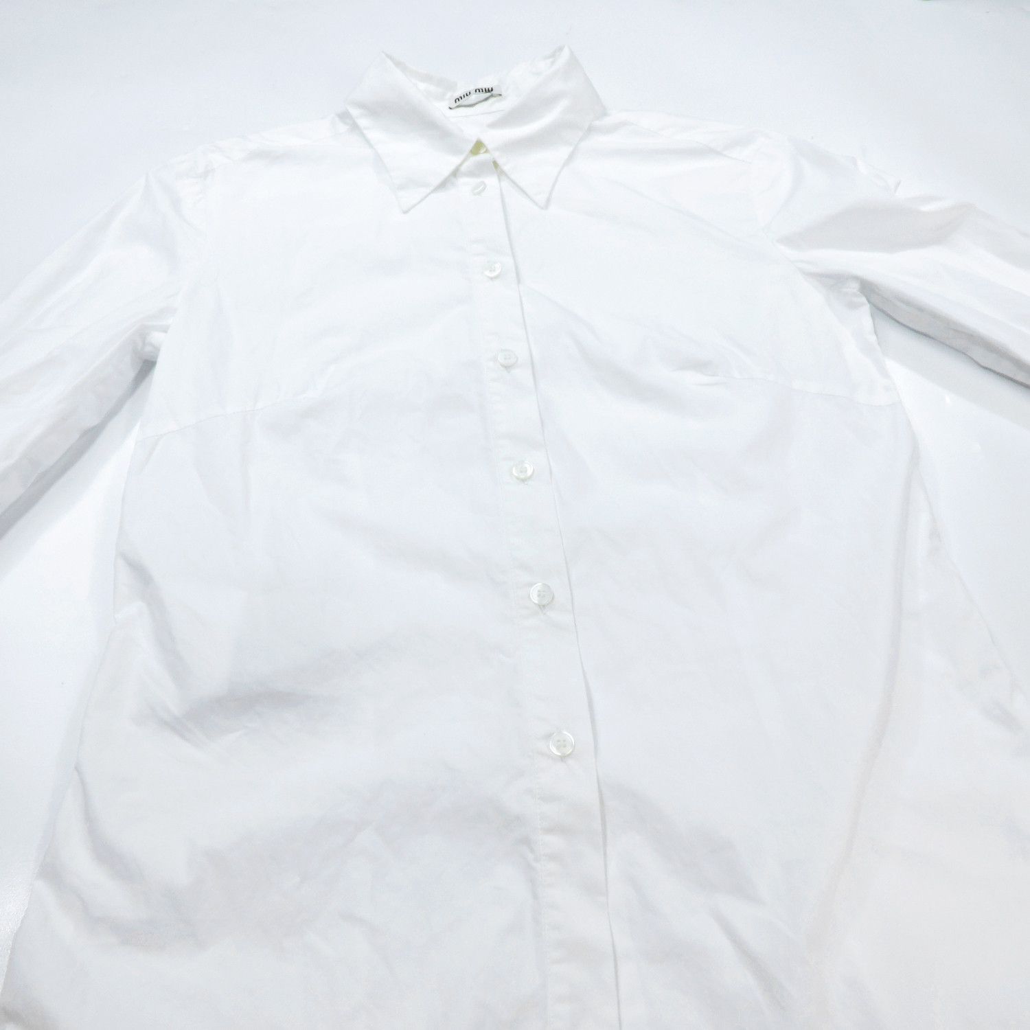 Miu Miu MIU MIU WHITE LONG SLEEVE SHIRT Size XS / US 0-2 / IT 36-38 - 9 Thumbnail