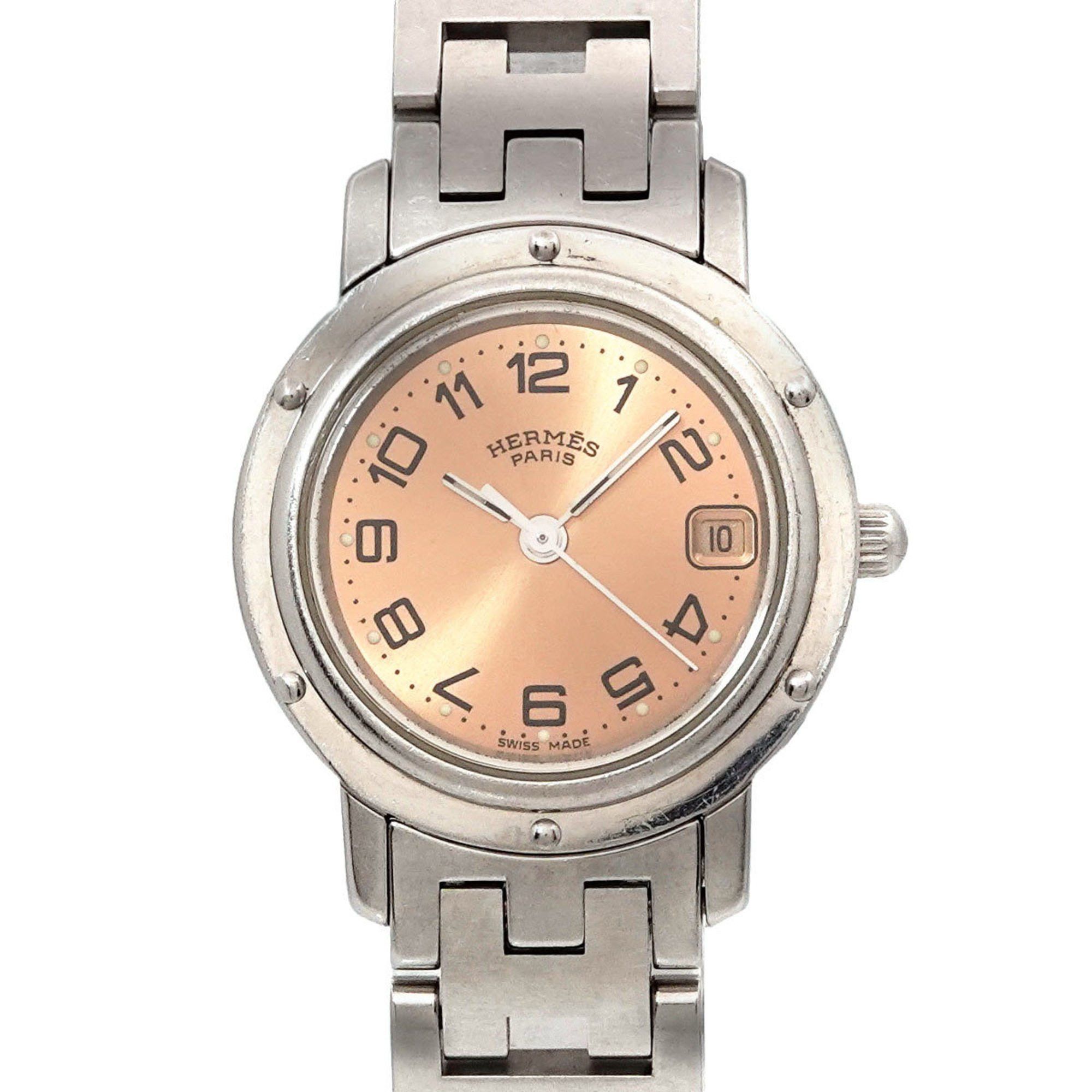 Hermes Clipper Cl4 210 Ladies Watch Date Pink Quartz, Women's