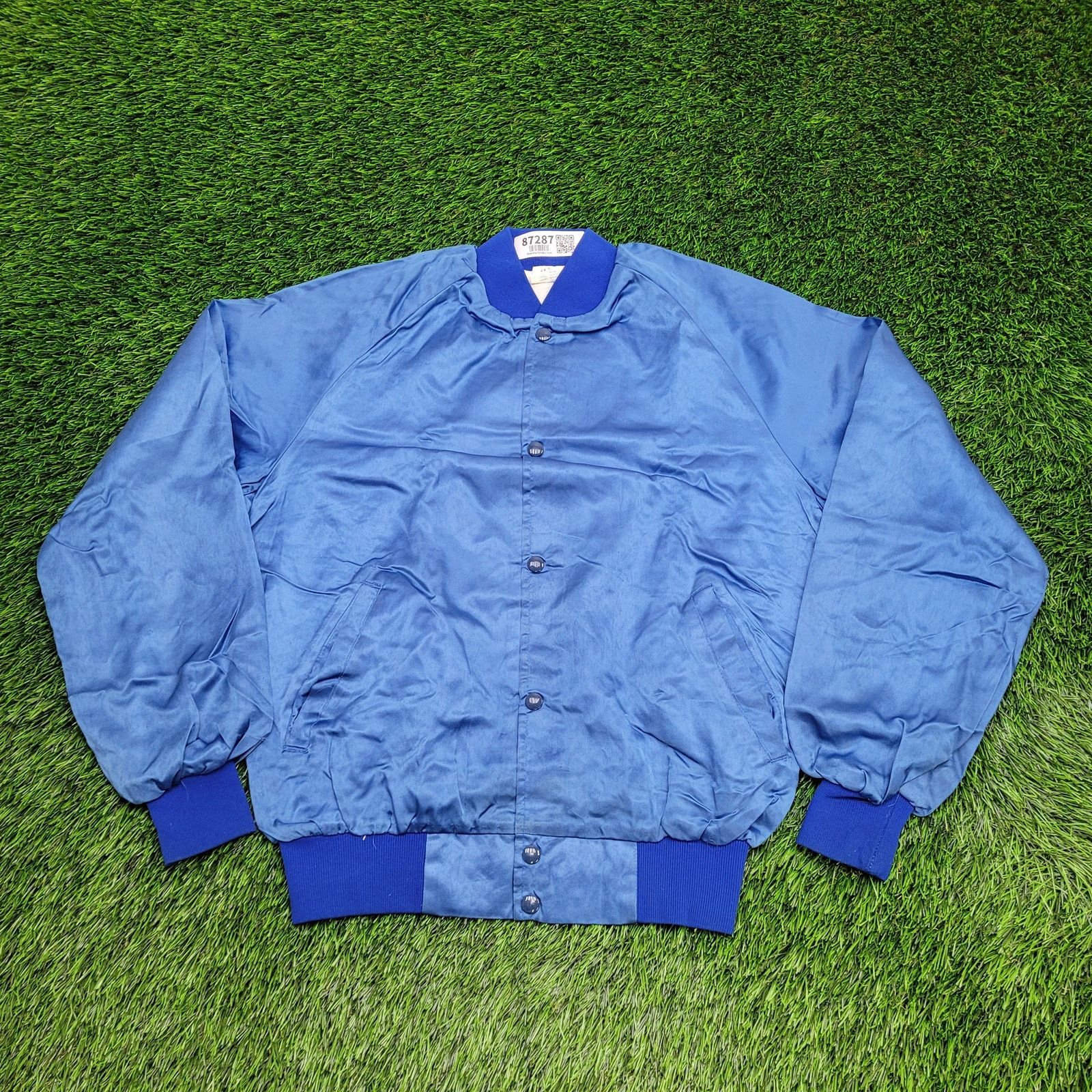 Vintage Vintage 90s Sussex-Wantage Jacket M 23x24 Blue Softball Boxy Size US M / EU 48-50 / 2 - 2 Thumbnail