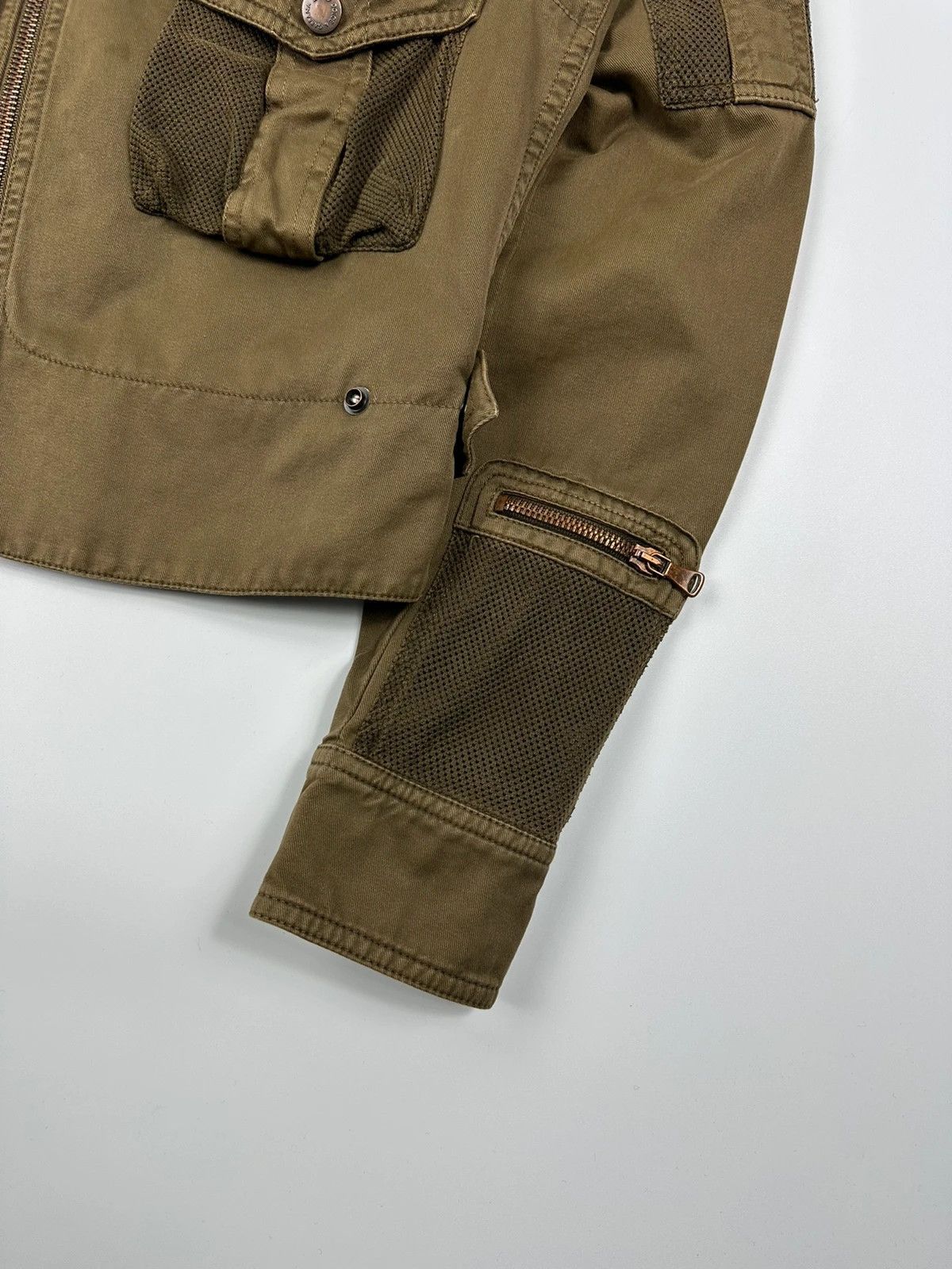 Dolce & Gabbana Dolce Gabbana FW04 Army Mesh Pocket Crop Khaki