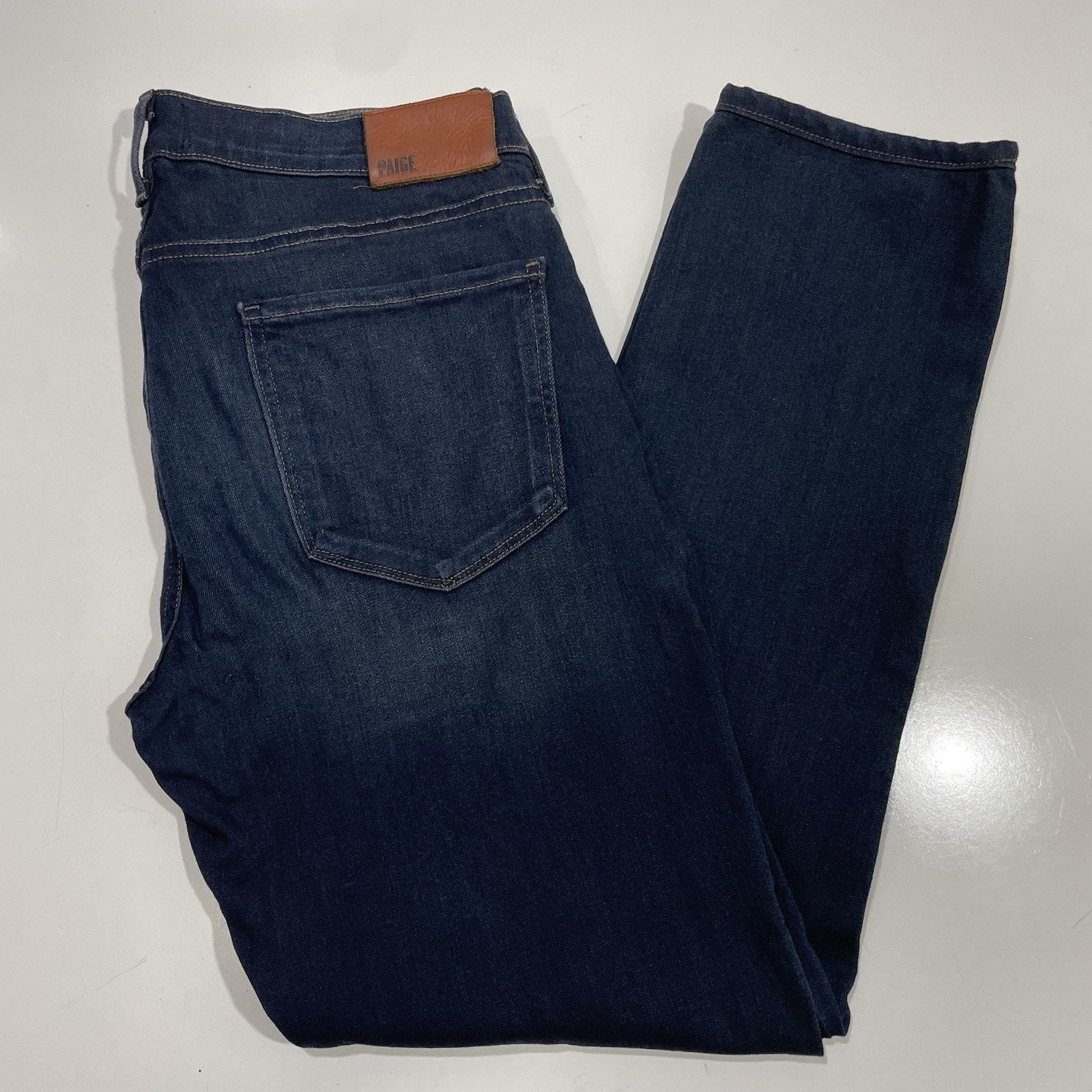 Paige Paige Lennox Jeans Mens 32 Blue Slim Straight Stretch Denim Size US 32 / EU 48 - 9 Thumbnail