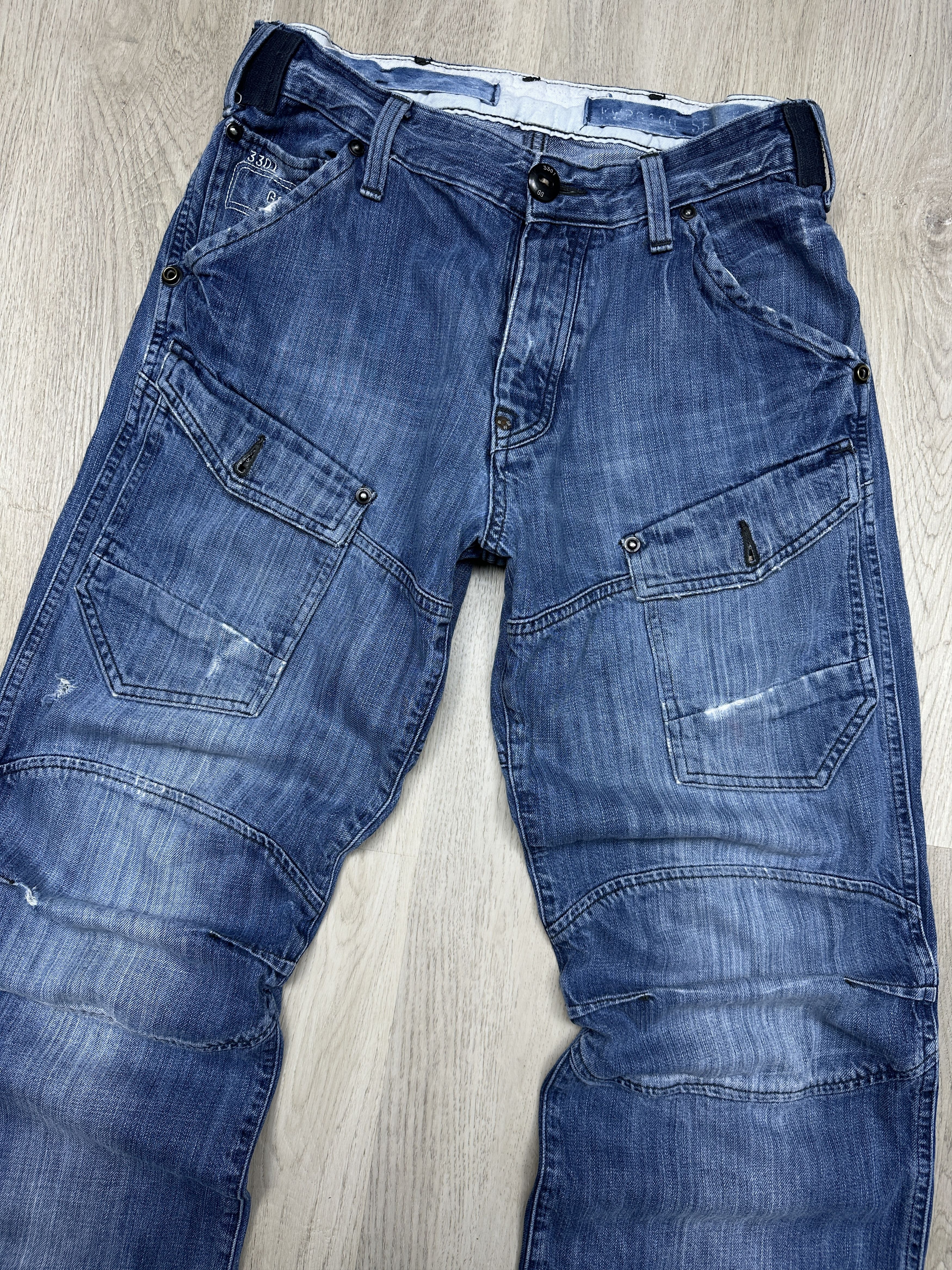 G-Star G Star Raw Mens Storm Elwood Denim Pants Jeans Double Knee Size US 31 - 2 Thumbnail