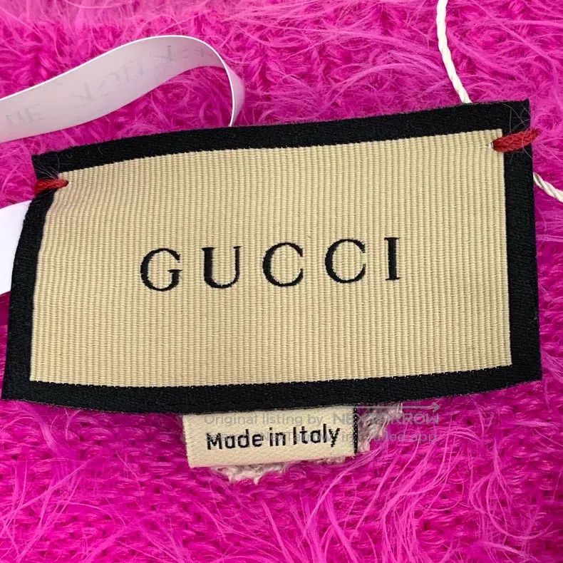 Gucci Gucci Rose-pink double G embroidered wool round-neck long- Size M / US 6-8 / IT 42-44 - 6 Thumbnail