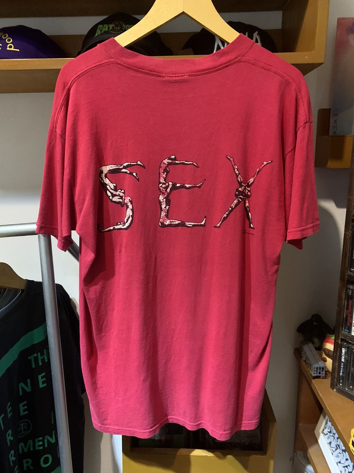 Vintage 1990s Safe Sex Graphic by Stewart Kauffman Tee Size US M / EU 48-50 / 2 - 2 Thumbnail