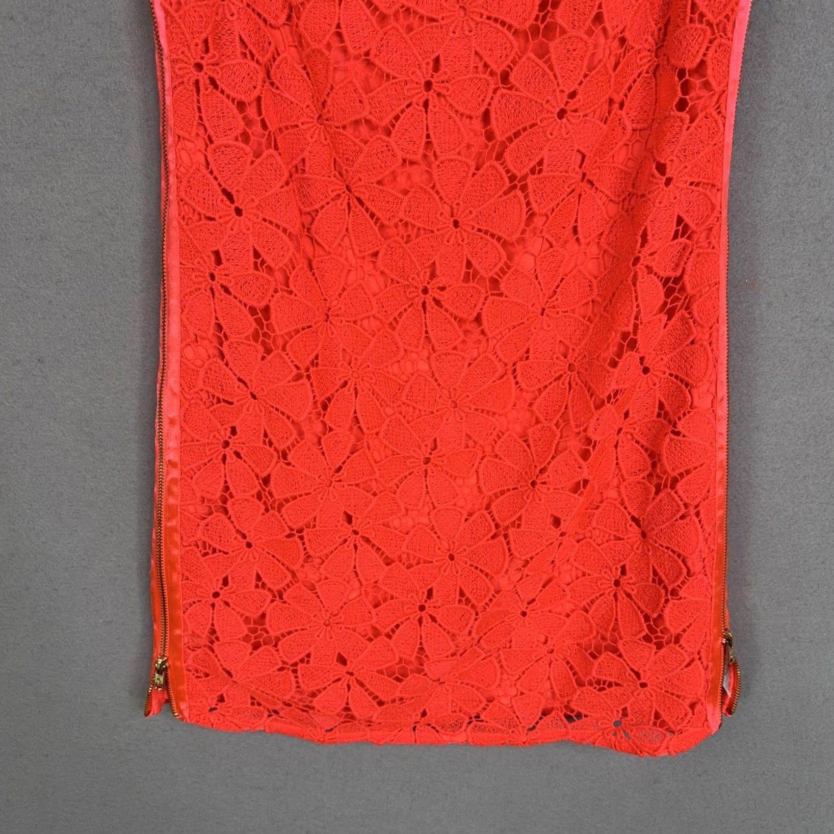 Juicy Couture Juicy Couture Dress Womens 0 Orange Floral Lace Sleeveless Sheath Mini Party Y2K Size XS / US 0-2 / IT 36-38 - 4 Thumbnail