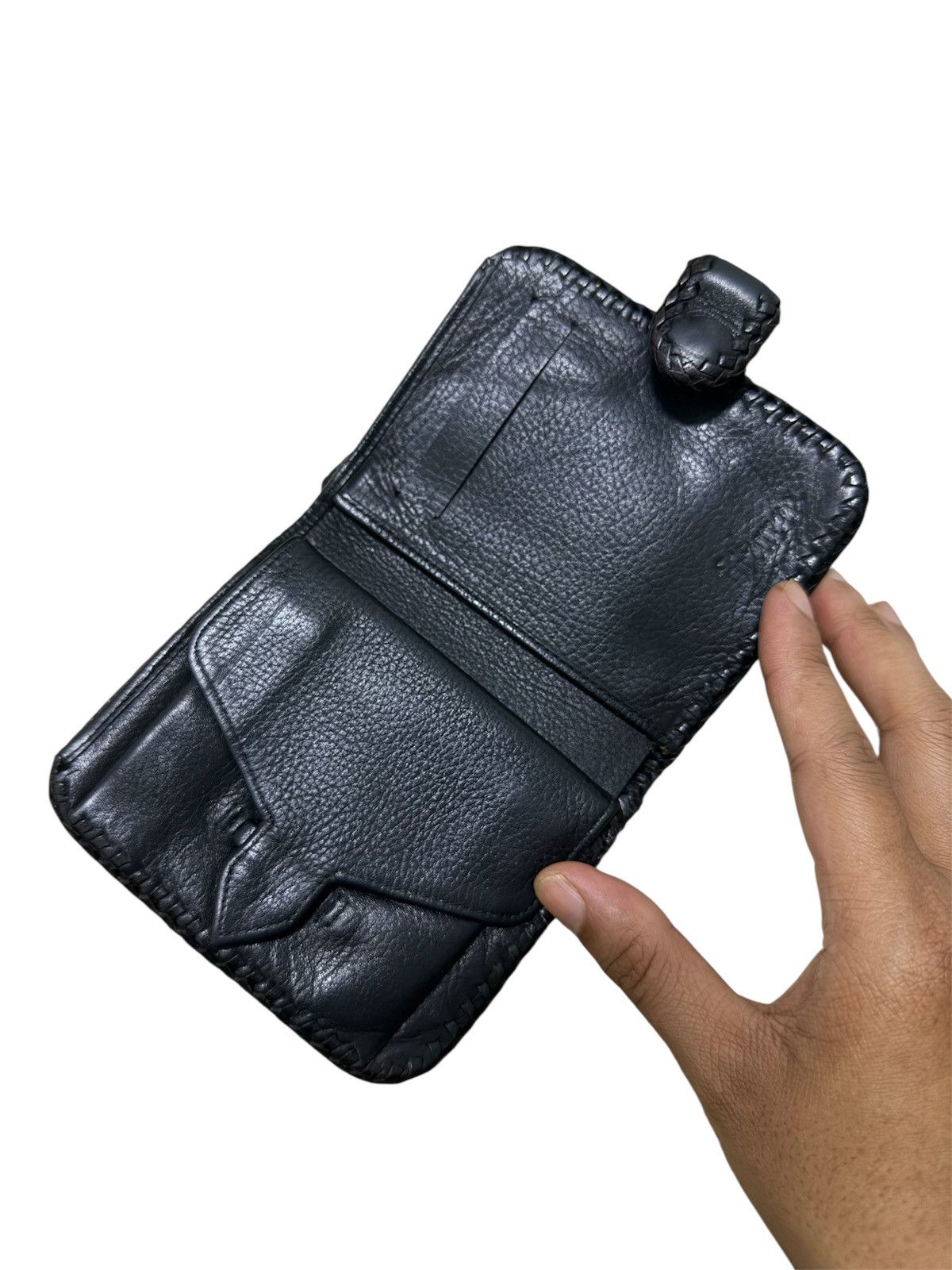 If Six Was Nine Stingray solid Leather Biker gothic style cross wallet Size ONE SIZE - 4 Thumbnail