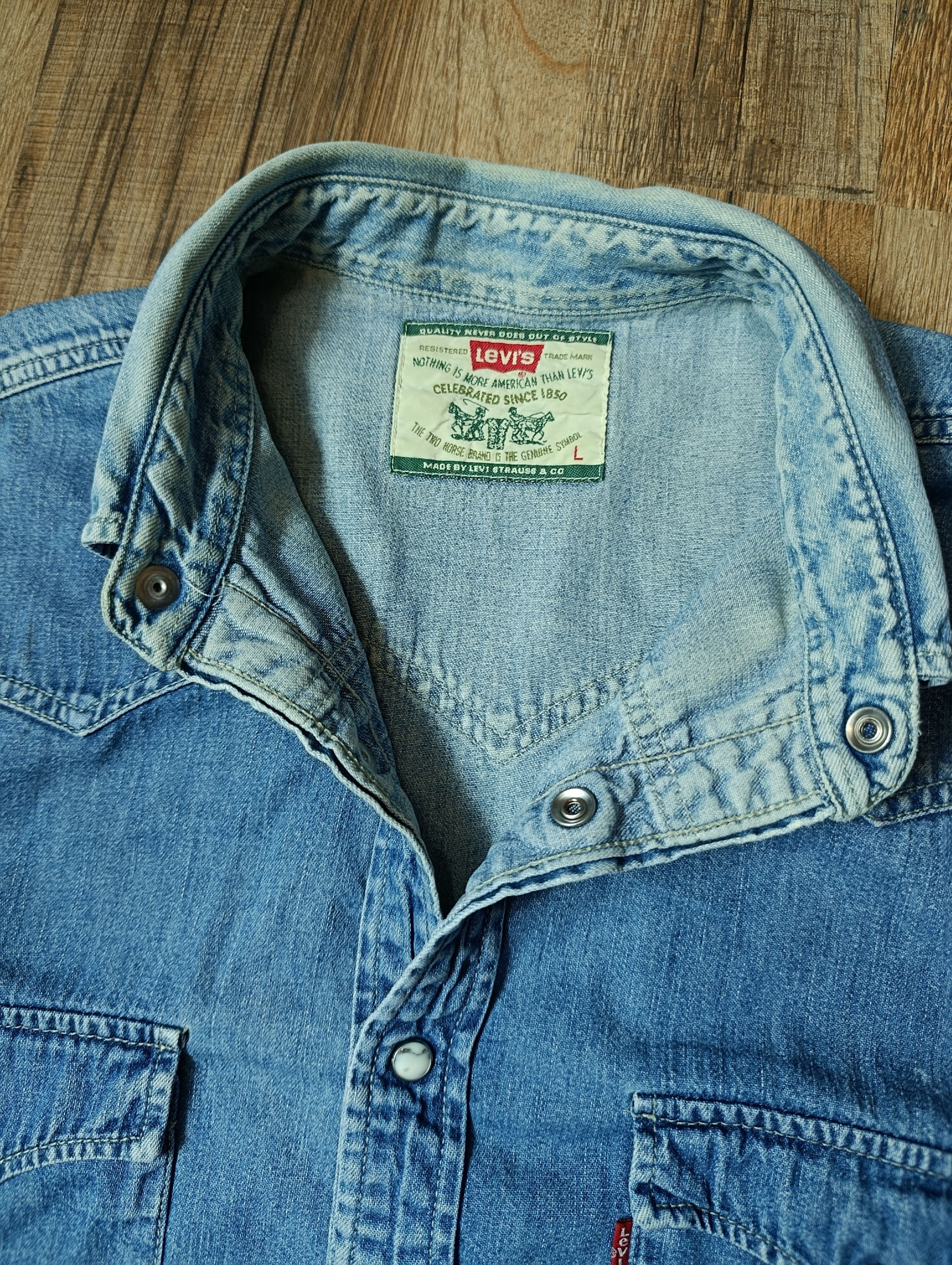 Levi's Vintage Levis Denim shirt Size US L / EU 52-54 / 3 - 4 Thumbnail