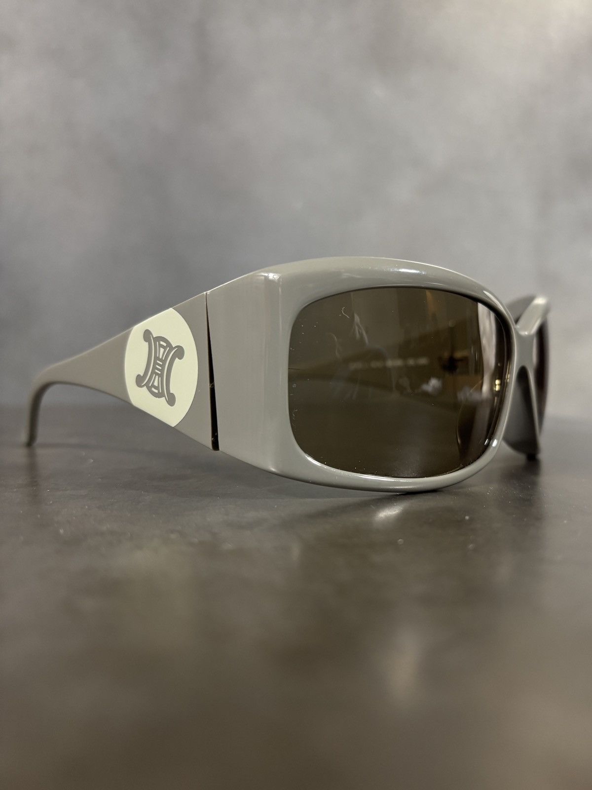 Celine 2000s Celine Sunglasses Triomphe Vintage Sport Wrap Logo Size ONE SIZE - 16 Thumbnail