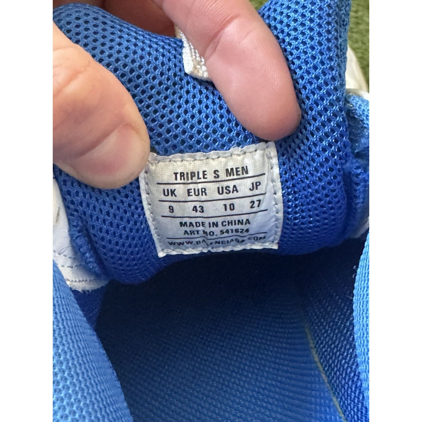 Balenciaga Balenciaga Triple S Sneaker White Blue FLAW AS SHOWN Size US 10 / EU 43 - 5 Thumbnail