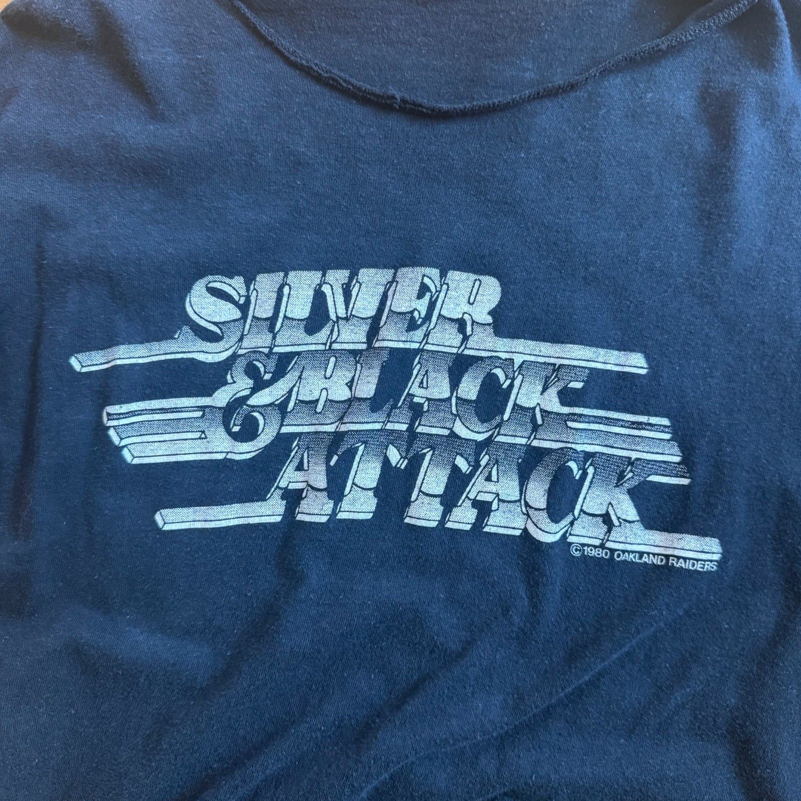 Vintage Vintage 1980's Silver and Black Attack Los Angeles Raiders Size US M / EU 48-50 / 2 - 4 Thumbnail
