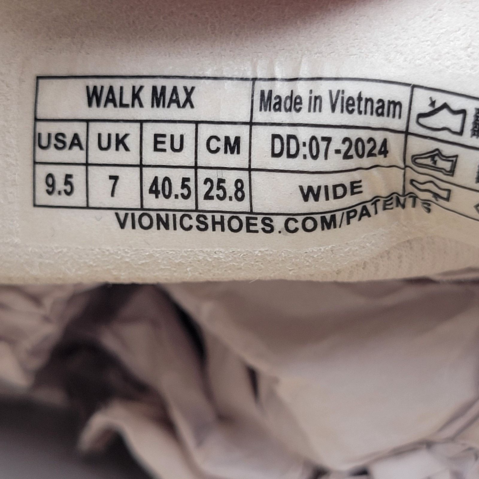 Vionic Vionic Walk Max Women's Lace Up Comfort Sneaker Cream - 9.5W Size US 9.5 / IT 39.5 - 8 Thumbnail