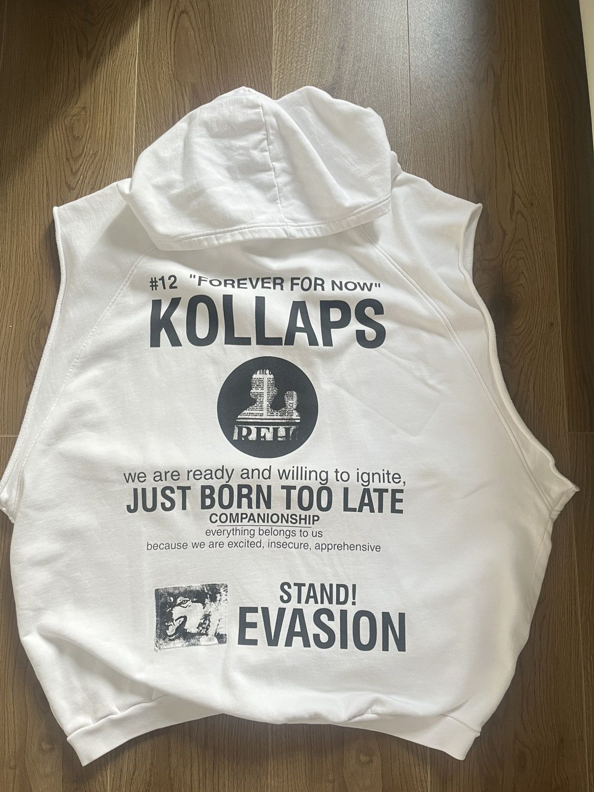 Raf Simons Kollaps Sleeveless Hoodie Raf Simons Archive Modello