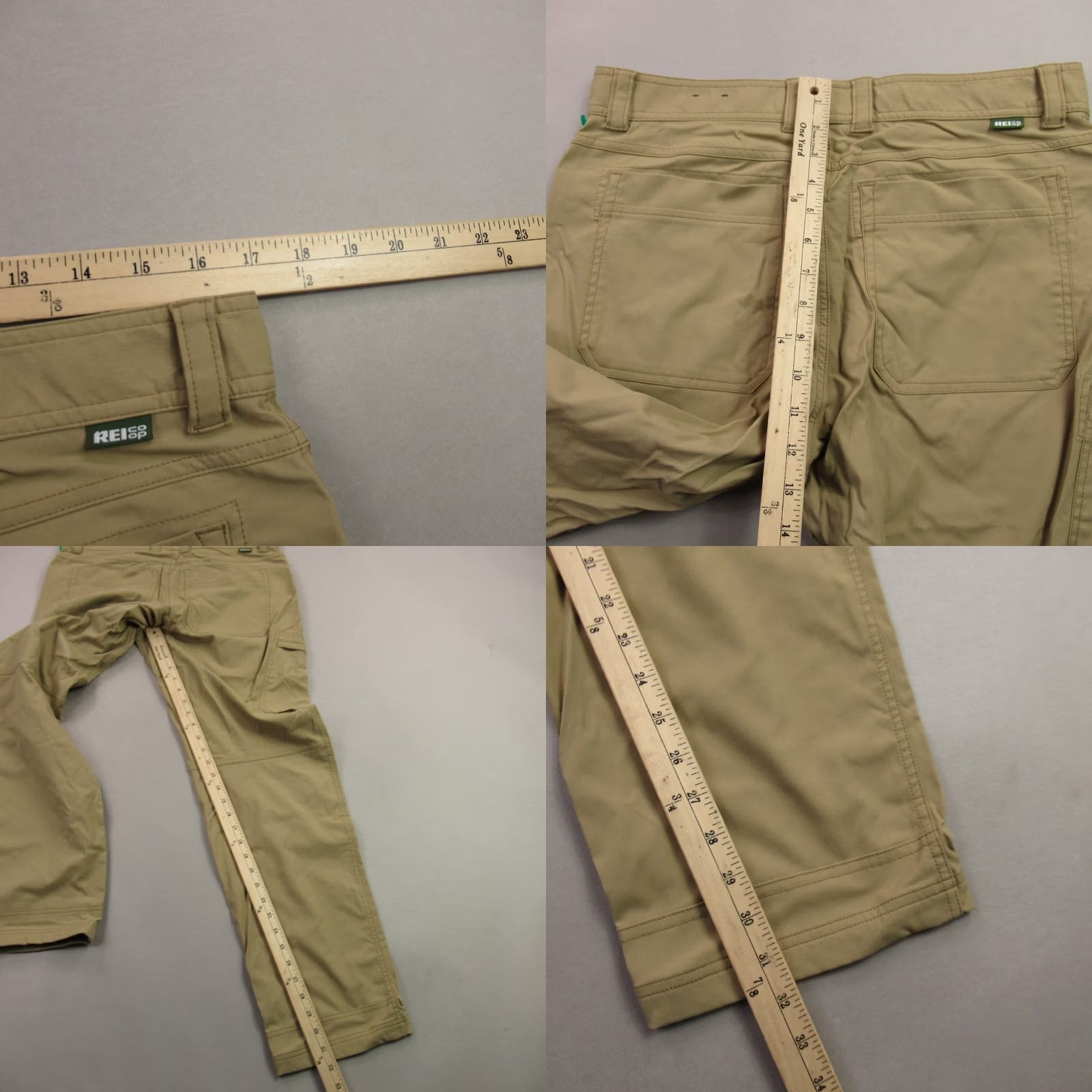 Vintage REI Pants Mens 34X32 Cargo Pockets Straight Leg Lightweight Beige Regular Fit Pants Size US 34 / EU 50 - 8 Thumbnail