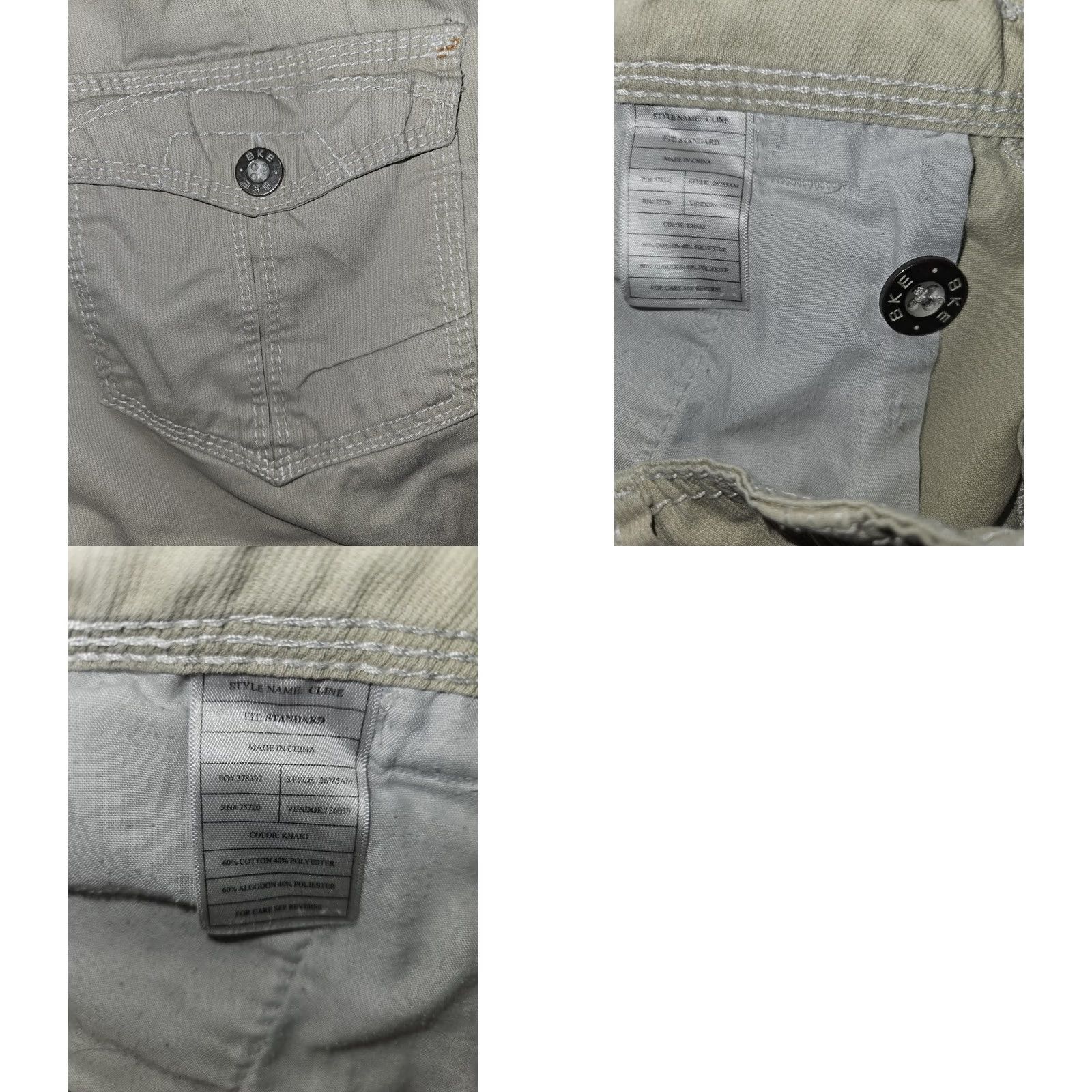 BKE BKE Cargo Shorts Mens 29 Beige Khaki Clyde Standard Fit Utility Pockets Casual Size US 29 - 9 Thumbnail