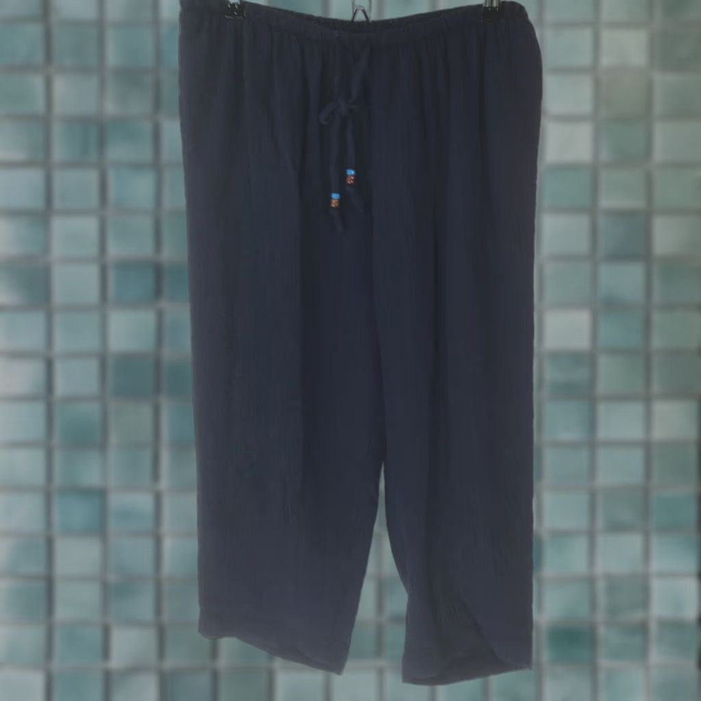 Liz Claiborne Liz Claiborne Livvy Women Cropped Navy Blue Cropped Capri Pants 1P Petite Size 1P Size 25" / US 0 / IT 36 - 1 Thumbnail