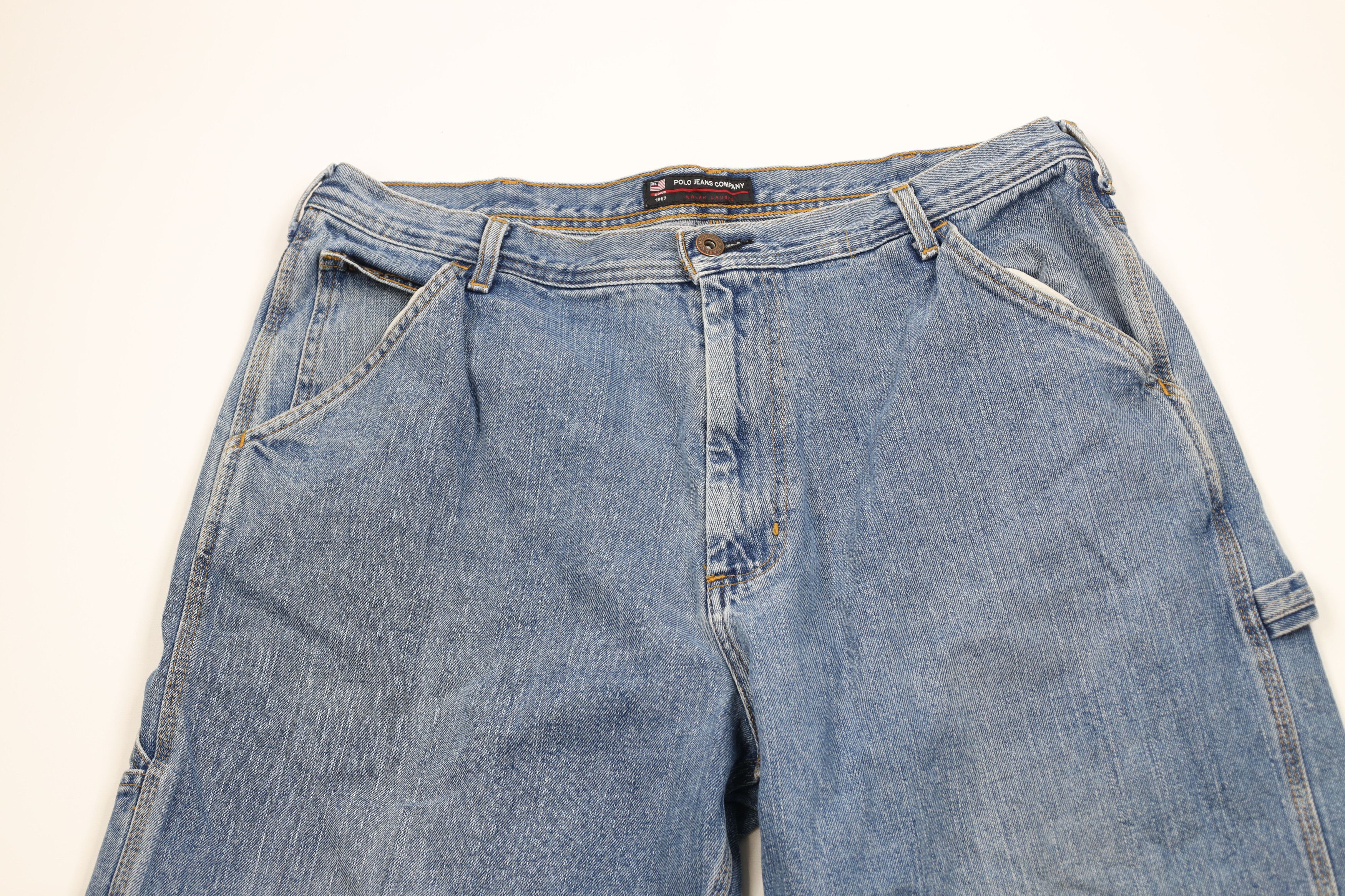 Ralph Lauren Vintage 90s Y2K Ralph Lauren Carpenter Dungaree Jeans Size US 36 / EU 52 - 2 Thumbnail