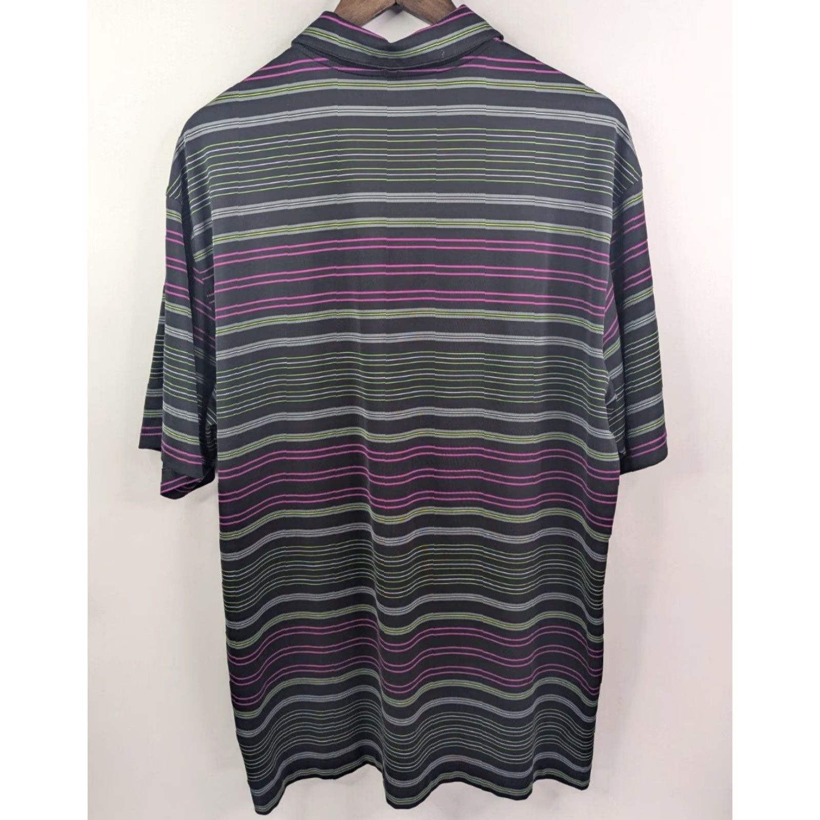 Nike Nike Golf Polo Shirt Short Sleeve Dri-Fit Stripe Black 360183-010 Men's Large Size US L / EU 52-54 / 3 - 3 Thumbnail