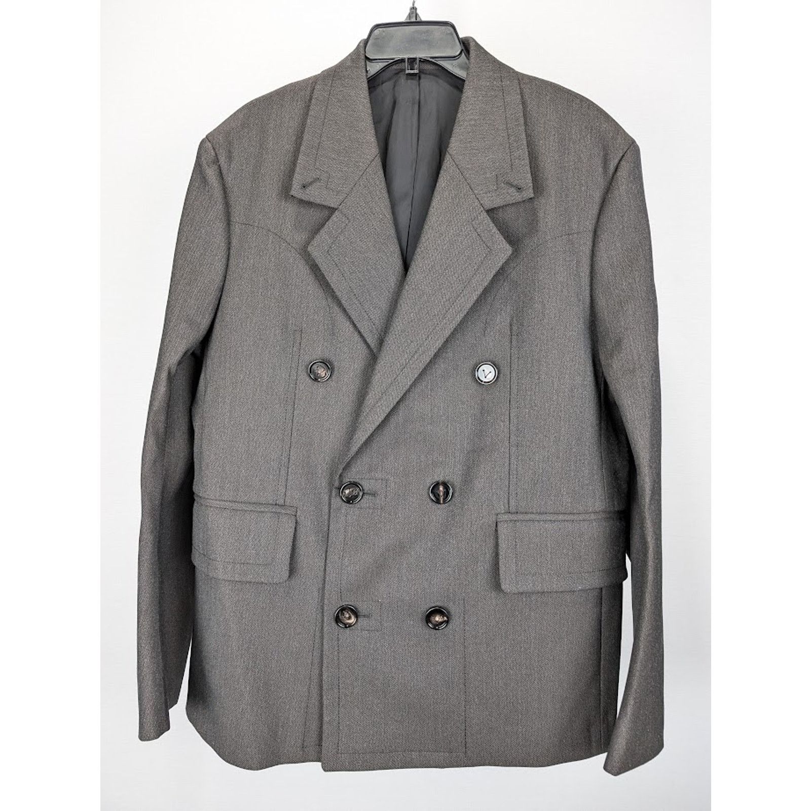 Bottega Veneta o1rshd1 Technical Wool Jacket in Brown/Grey/Black Size US L / EU 52-54 / 3 - 2 Thumbnail