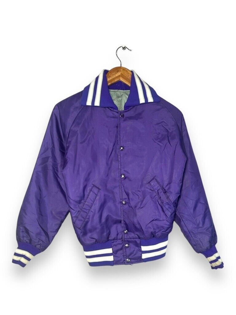Vintage Vintage 70s/80s Indians Varsity Quilted Lined Button Up Nyl Size US S / EU 44-46 / 1 - 2 Thumbnail