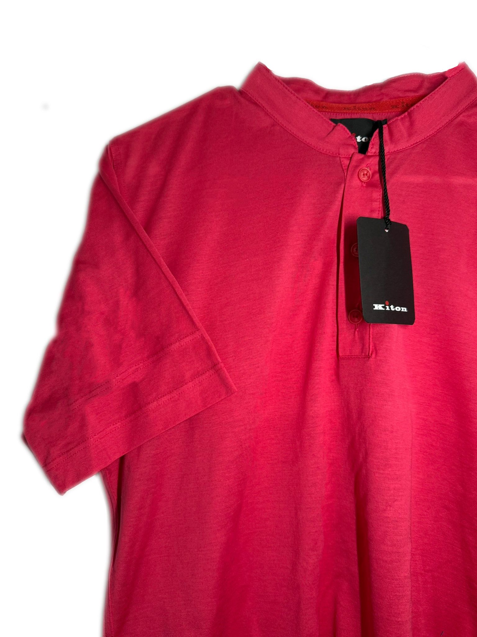 Kiton Kiton Luxury Band Collar Polo Shirt – Made in Italy Size US XL / EU 56 / 4 - 3 Thumbnail