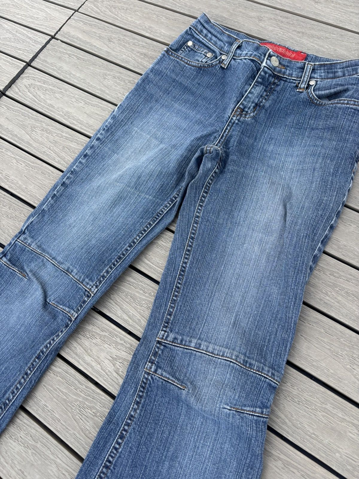 Other Vintage Fishbone Y2K Bootcut Flare Denim Jeans Big Apple S Size 26" / US 2 / IT 38 - 3 Thumbnail