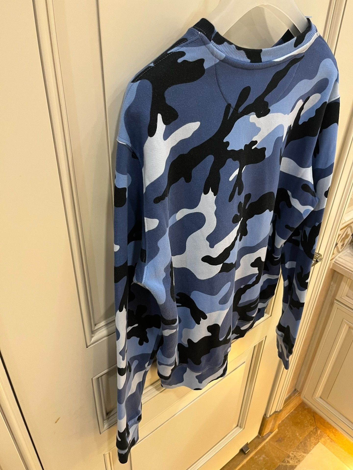 Valentino Valentino Blue Camouflage Crewneck Sweater Size US S / EU 44-46 / 1 - 9 Thumbnail